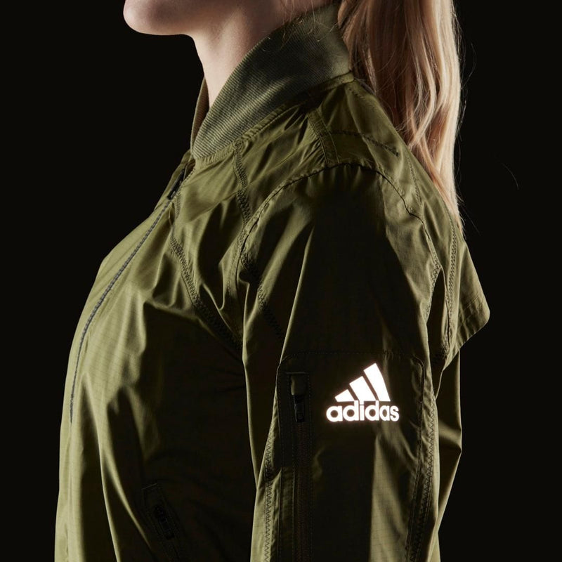 adidas Women's Primeblue Marathon Running Jacket - Green - ViaductClothing -  -  