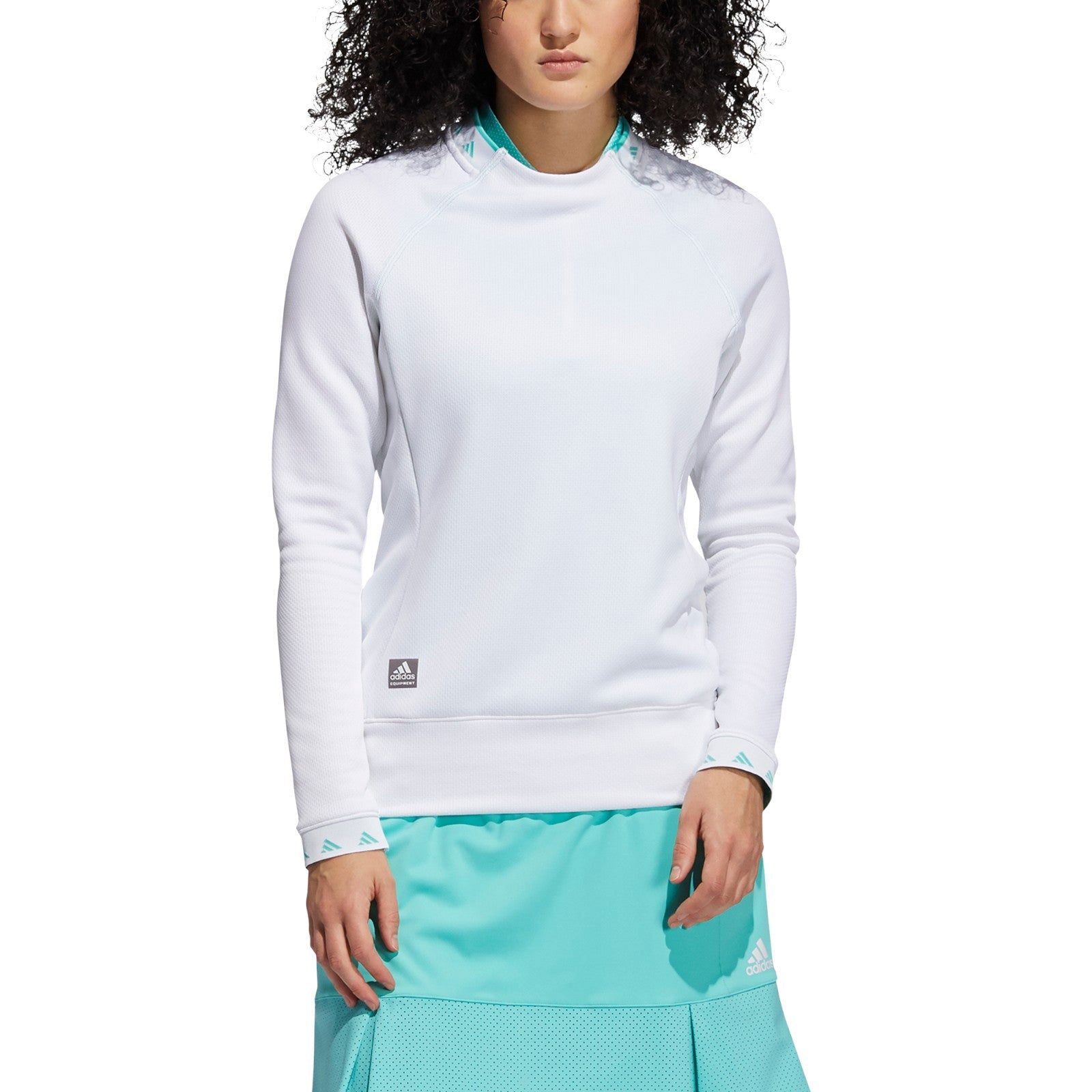 adidas Womens Equipment Crew Sweatshirt - White - ViaductClothing -  -  