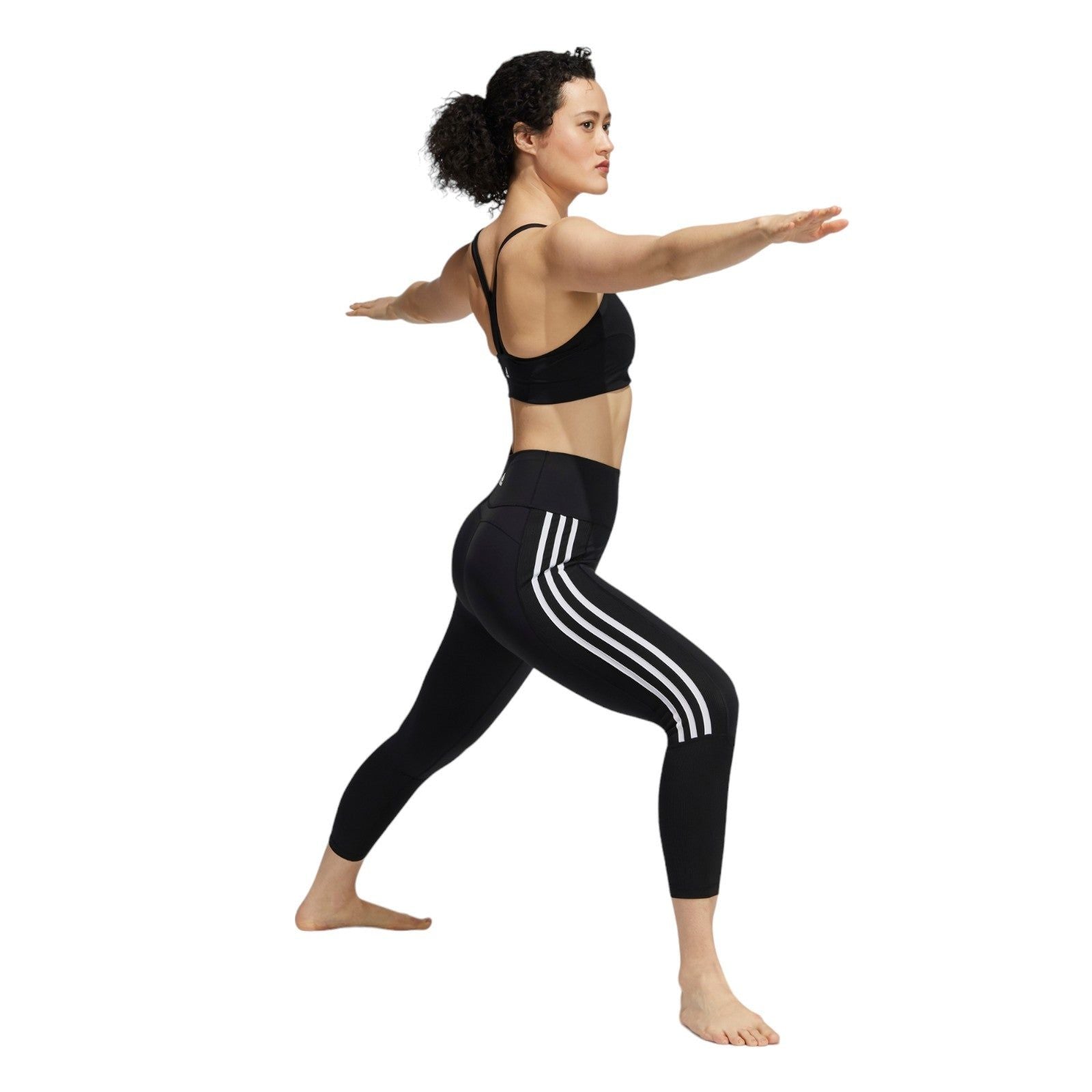 adidas Womens Light-Support Yoga Bra - Black - ViaductClothing -  -  