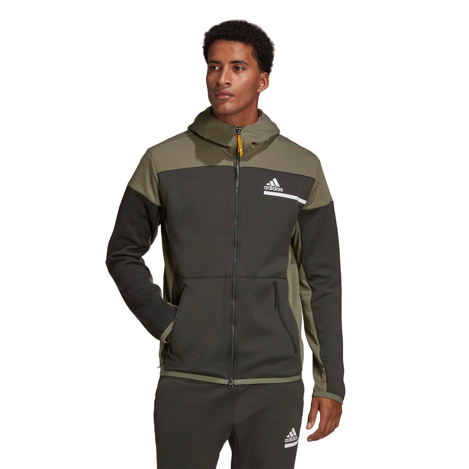 adidas ZNE Aeroready Full Zip Hoodie - Legacy Green - ViaductClothing -  -  
