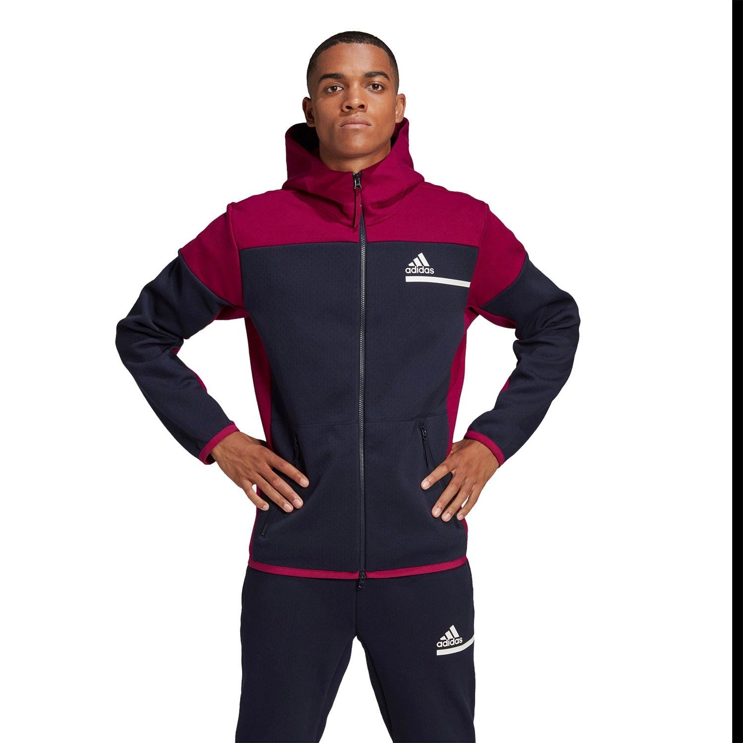 adidas ZNE Full-Zip Hoodie - Navy - ViaductClothing -  -  
