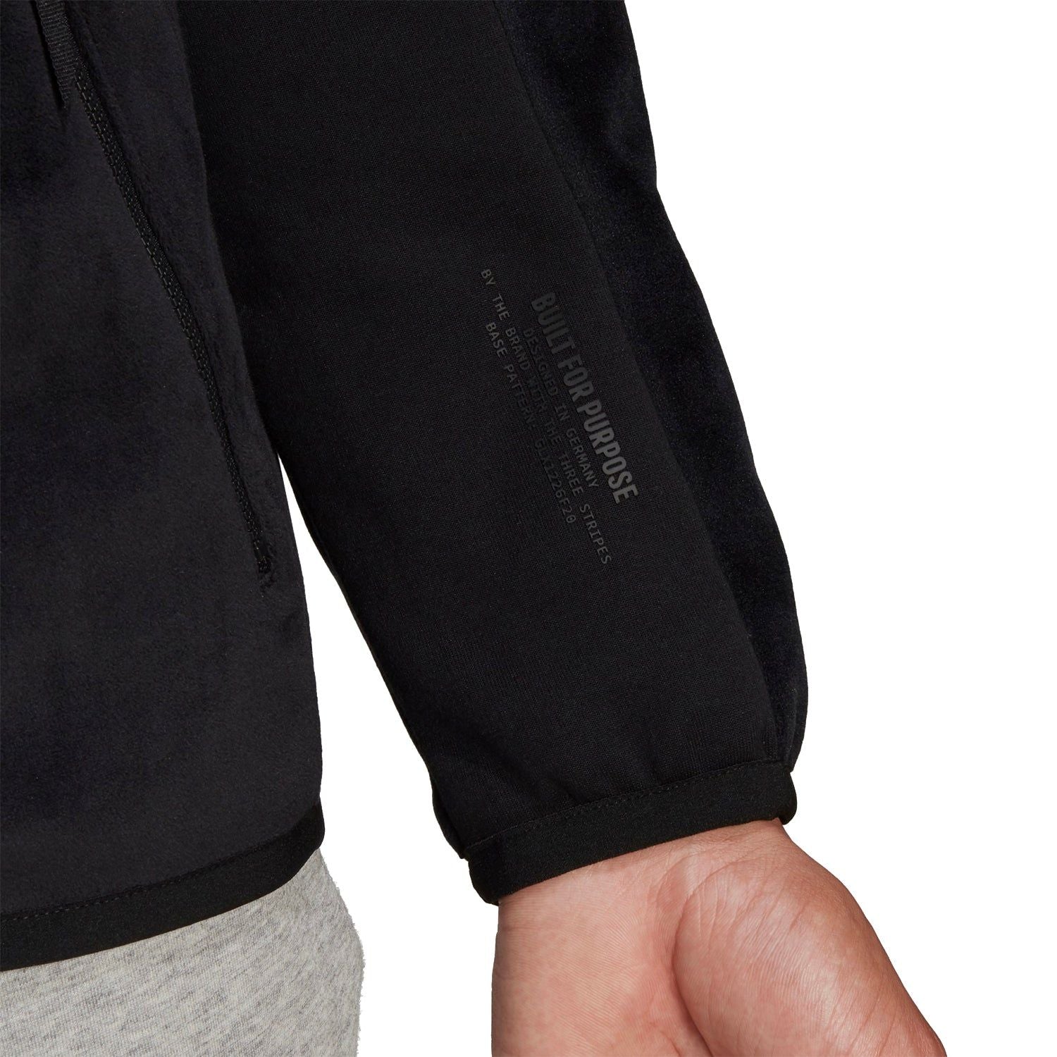 adidas ZNE Full-Zip Velour Hoodie - Black - ViaductClothing -  -  