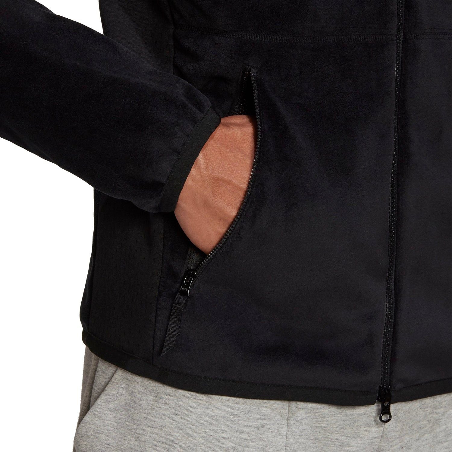 adidas ZNE Full-Zip Velour Hoodie - Black - ViaductClothing -  -  