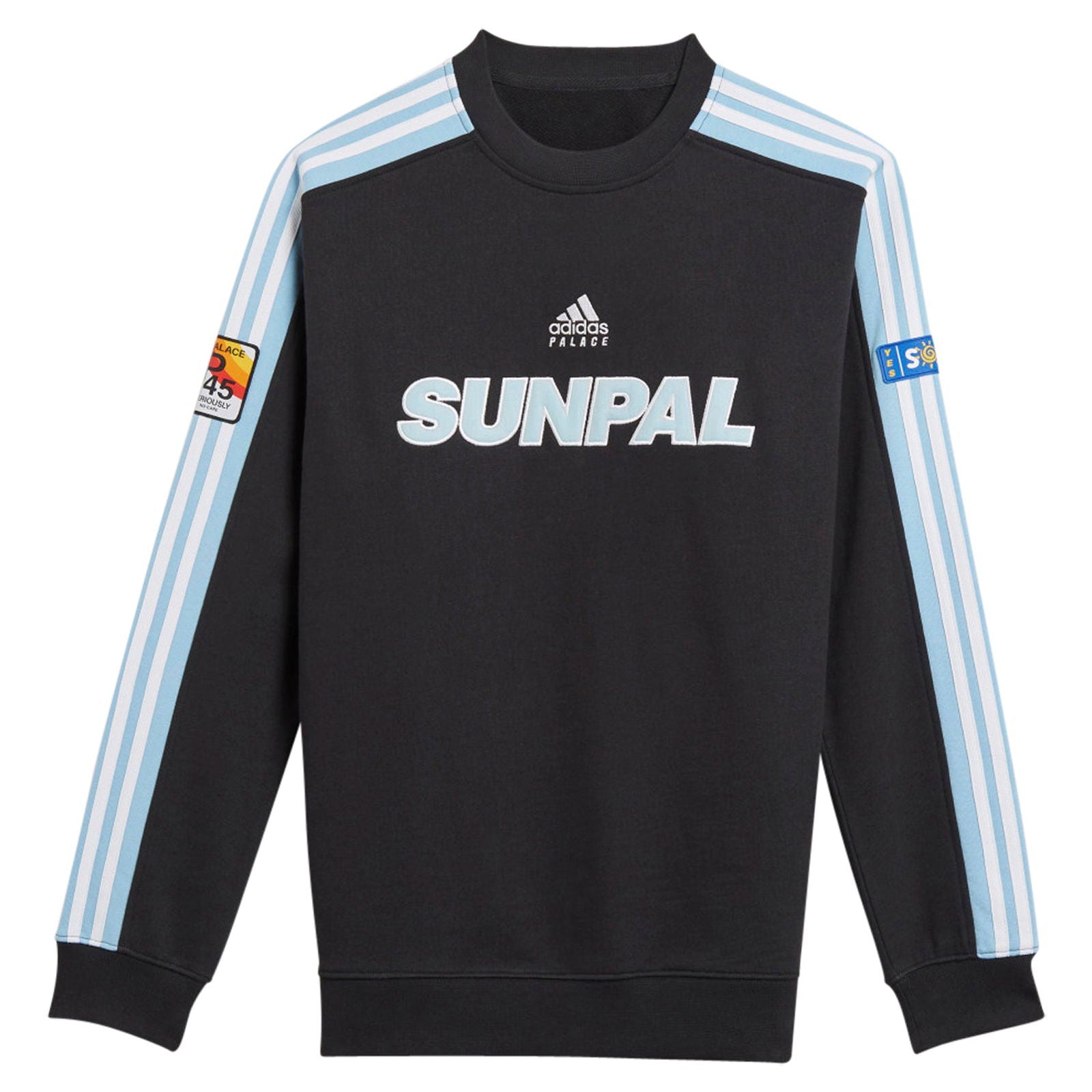 adidas x Palace Sunpal Crewneck Sweatshirt Black ViaductClothing