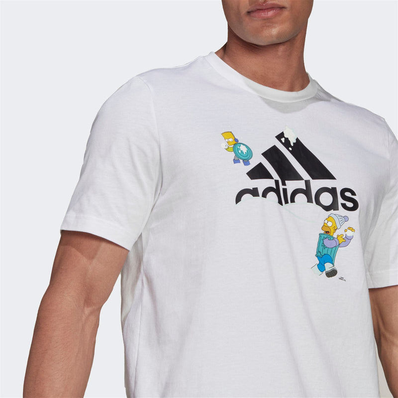 adidas x The Simpsons Snowball Fight Graphic Tee - White - ViaductClothing -  -  