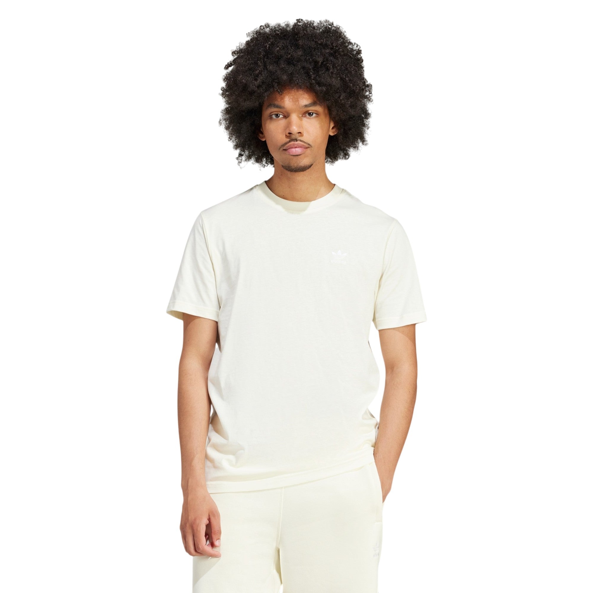 adidas Originals Men's Trefoil Essentials T-Shirt - Ivory White