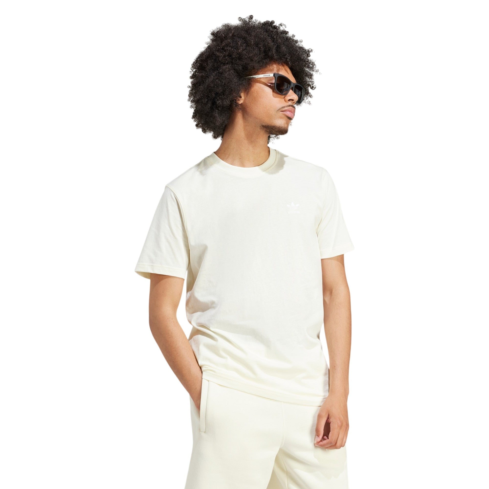 adidas Originals Men's Trefoil Essentials T-Shirt - Ivory White
