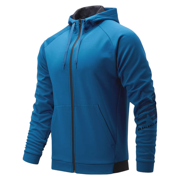 New Balance Tenacity Fleece Full Zip Hoodie - Blue