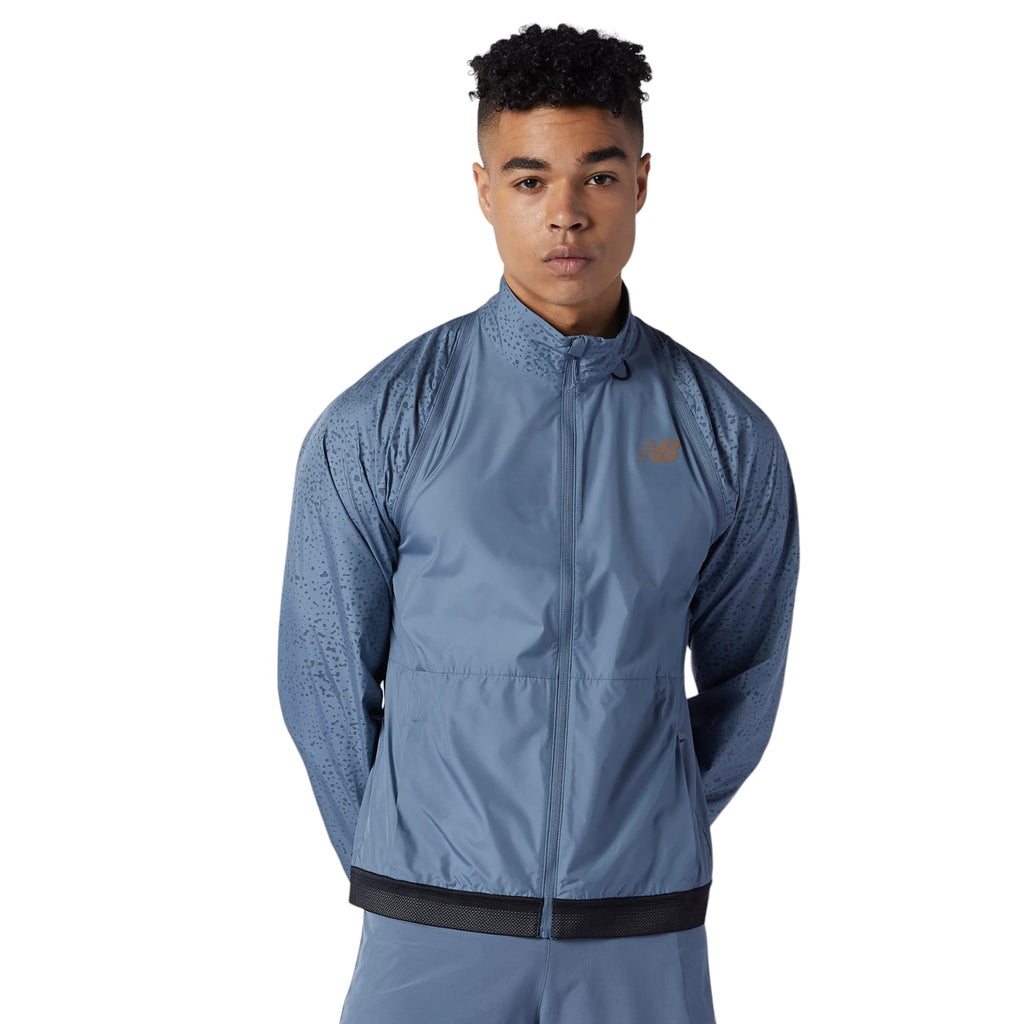 New Balance PMV Portable Run Jacket - Grey - MJ11293-OGR – ViaductClothing