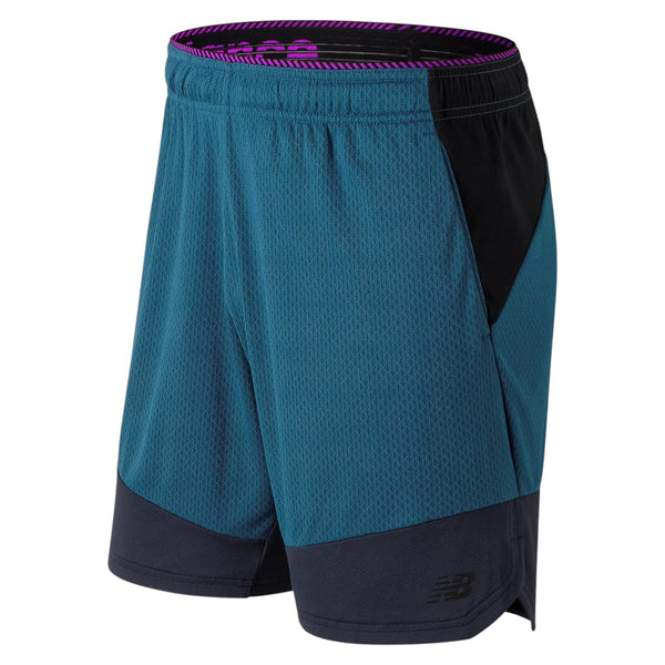 New Balance R.W.T. Men Black Knit Shorts - Dark Neptune