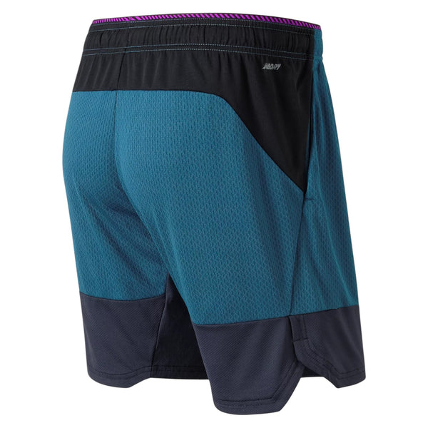 New Balance R.W.T. Men Black Knit Shorts - Dark Neptune