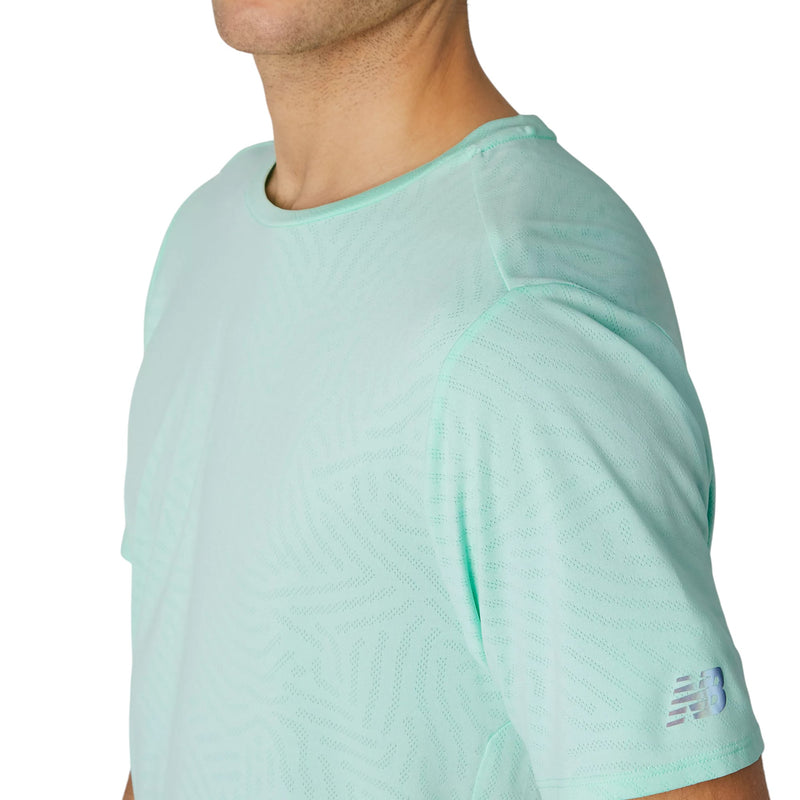 New Balance Q Speed Jacquard Short Sleeve Top - Green