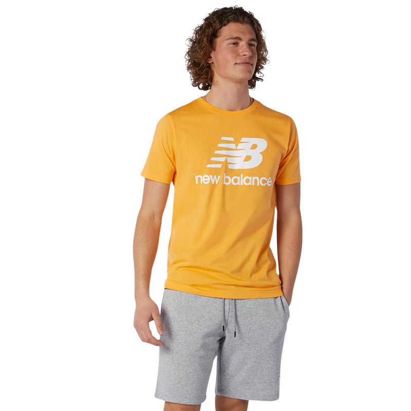 New Balance Essentials Stacked Logo T-Shirt - Yellow