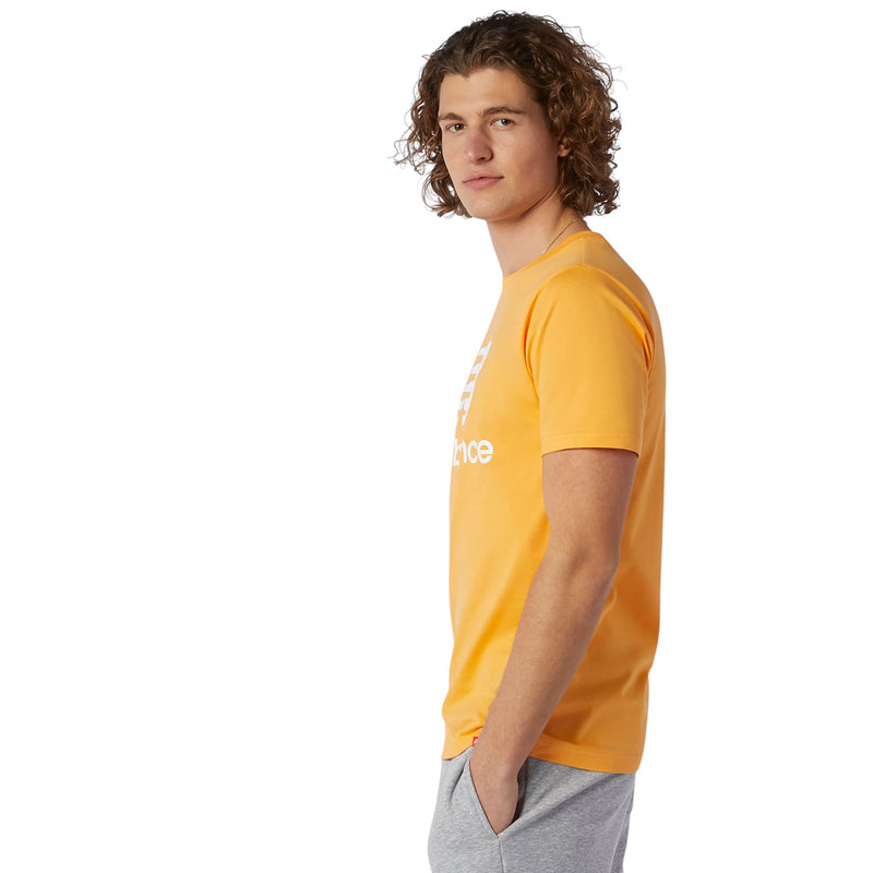 New Balance Essentials Stacked Logo T-Shirt - Yellow