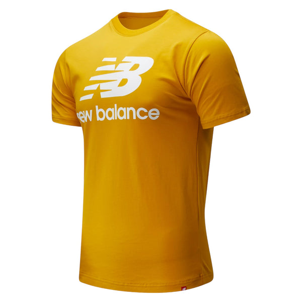 New Balance Essentials Stacked Logo T-Shirt - Varsity Gold