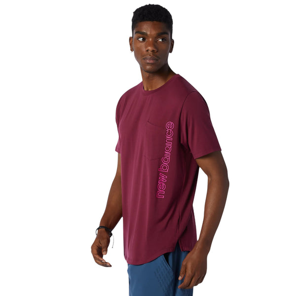 New Balance Fortitech Pocket T Shirt - Red