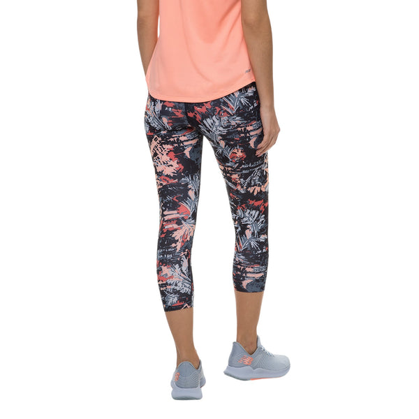 New Balance Womens Printed Accelerate 7.8 Capri Legging - Multi