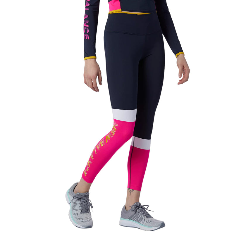 New Balance Womens Fast Flight Leggings - Black / Pink