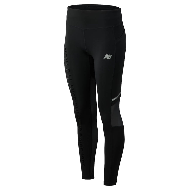 New Balance Womens Premium Printed Impact Tights - Black