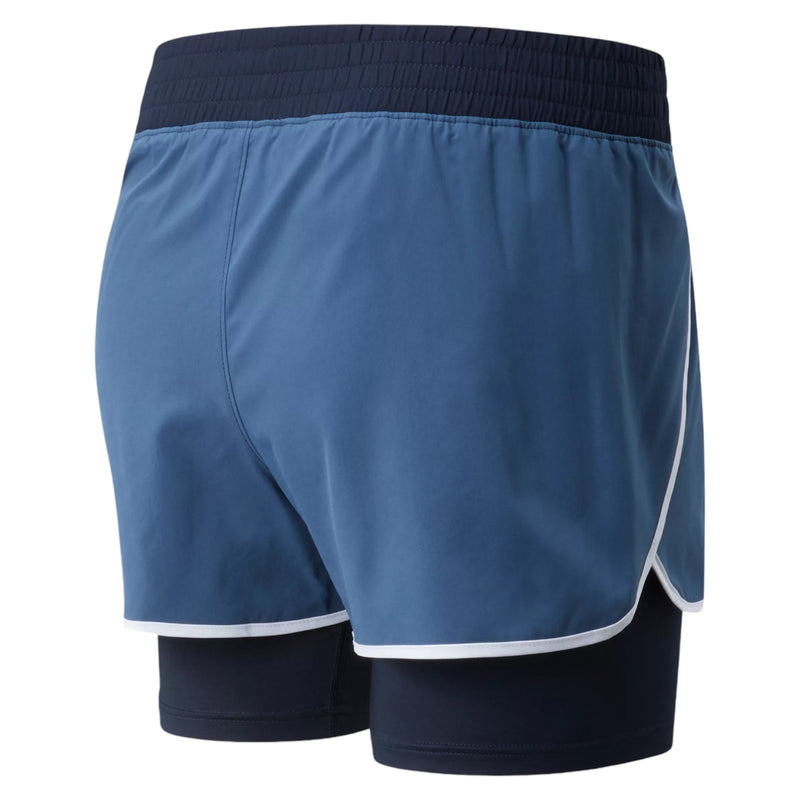 New Balance Womens 2 In 1 Sport Shorts - Navy