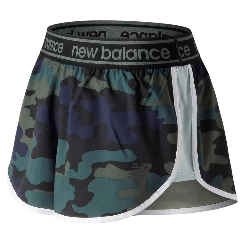 New Balance Womens Printed Acc 2.5 In Sports Shorts - Camo