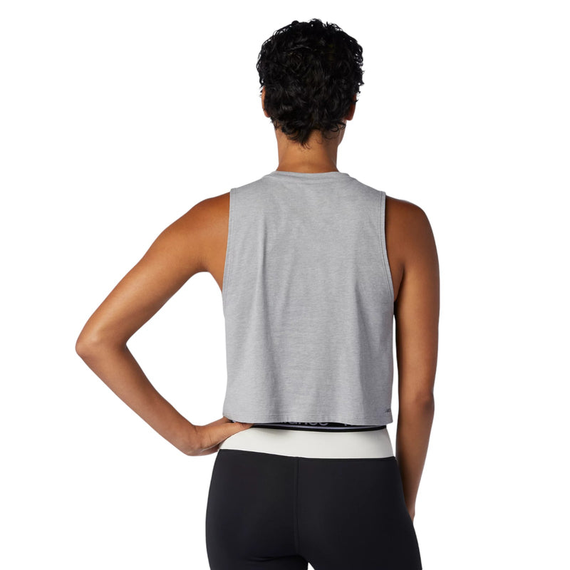 New Balance Womens Relentless Crop Novelty Tank - Grey