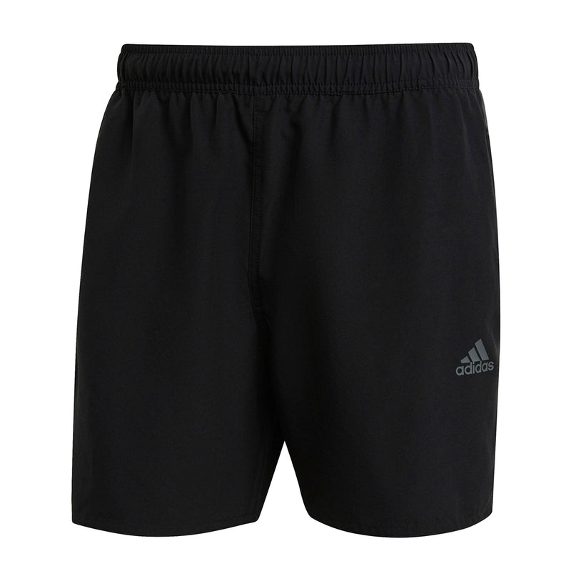 adidas Short Length Colorblock 3 Stripes Swim Shorts - Black / Grey Six