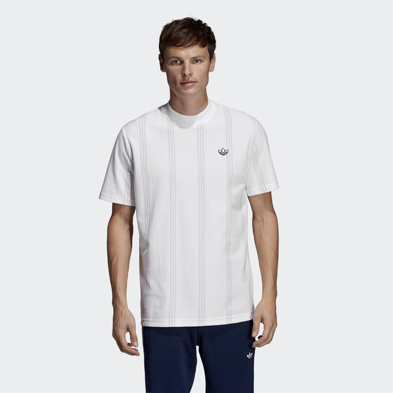 adidas Originals Stand Collar T Shirt - White