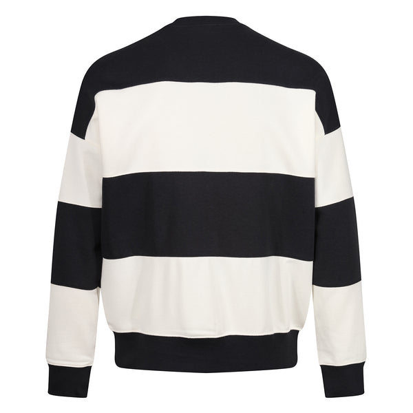 Champion Sweatshirt Preppy Bookstore Striped Logo Sweatshirt - Black White