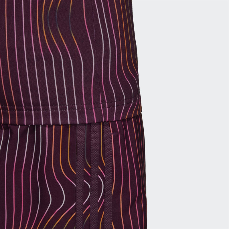 adidas Originals Men's Warped Stripes Tank Top - Burgundy