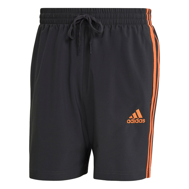 adidas Essentials Chelsea 3 Stripes Shorts - Grey / Orange