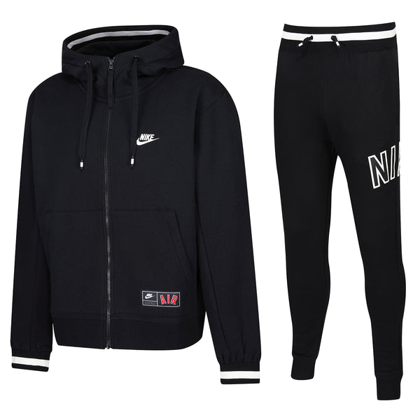 Nike Air Full Zip Fleece Varsity Tracksuit - Black