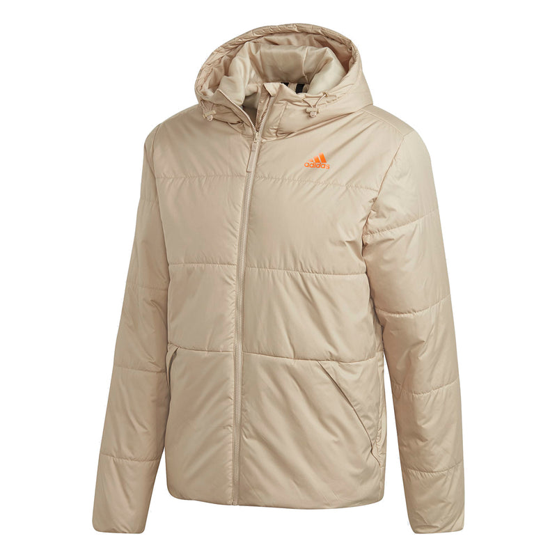 adidas BSC Insulated Padded Puffer Hooded Jacket - Beige