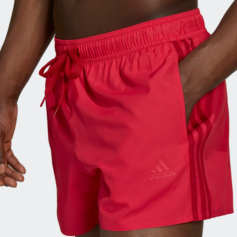 adidas Classic 3-Stripes Swim Shorts - Power Pink / Team Victory Red