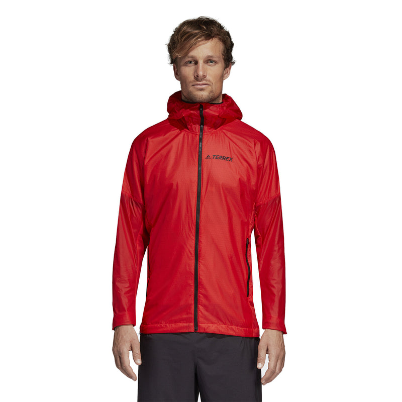 adidas Terrex Agravic Alpha Hooded Shield Jacket - Red