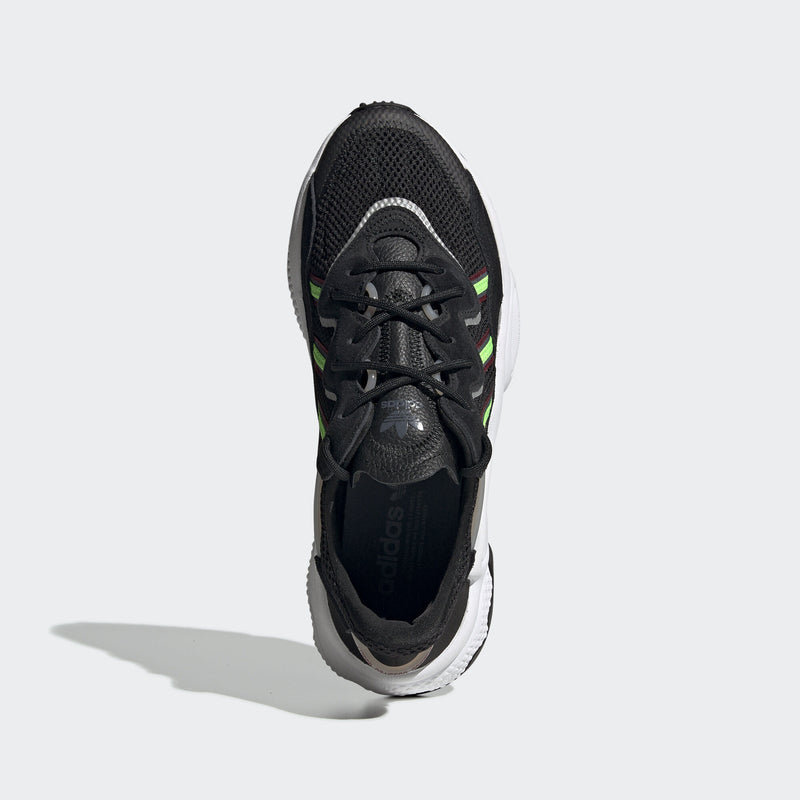 adidas Originals Unisex Ozweego Shoes - Core Black / Solar Green