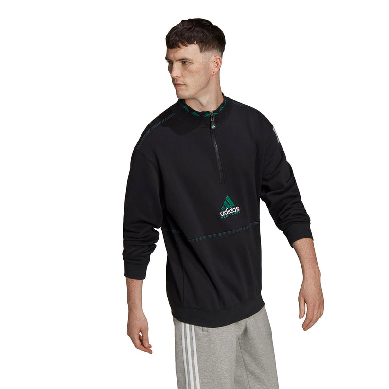 adidas Originals EQT Quarter-Zip Sweatshirt - Black