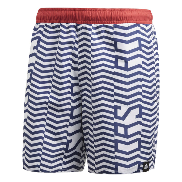 adidas Graphic CLX Swim Short - White/Blue