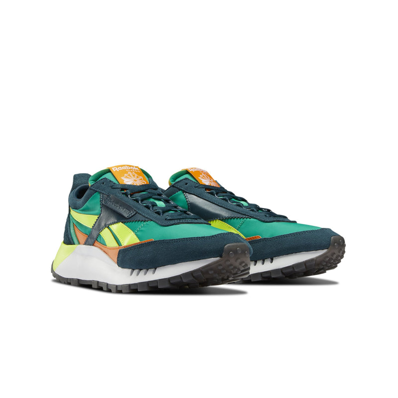 Reebok Classic Leather Legacy Shoes - Court Green / Solar Yellow