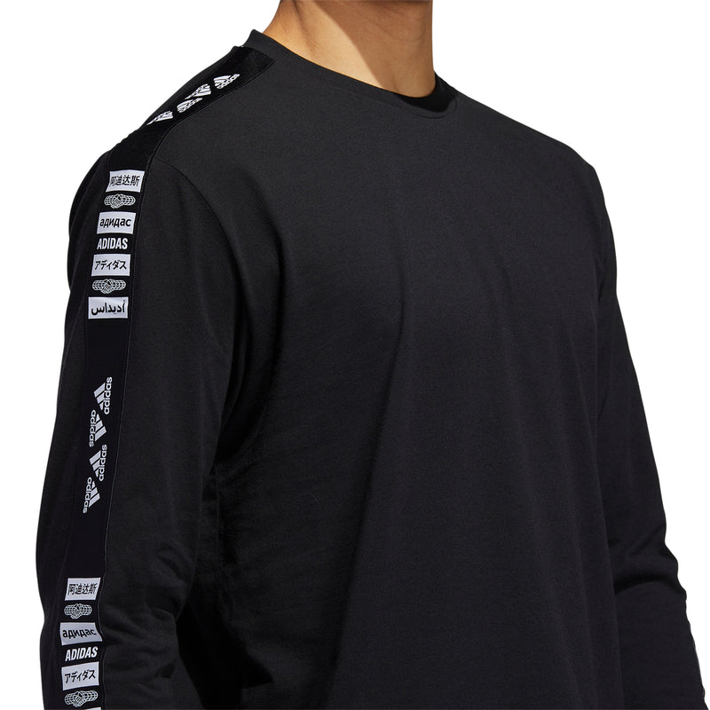 adidas One Team Graphic Long Sleeve T-Shirt - Black