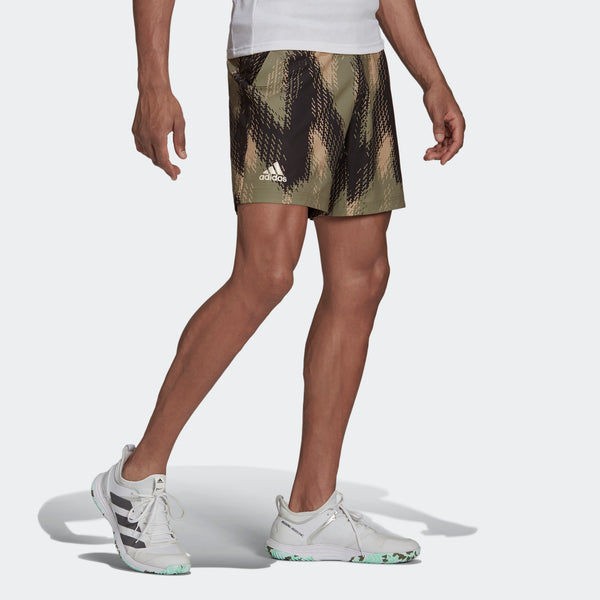 adidas Primeblue 7-Inch Camo Printed Shorts - Orbit Green / Ambient Blush