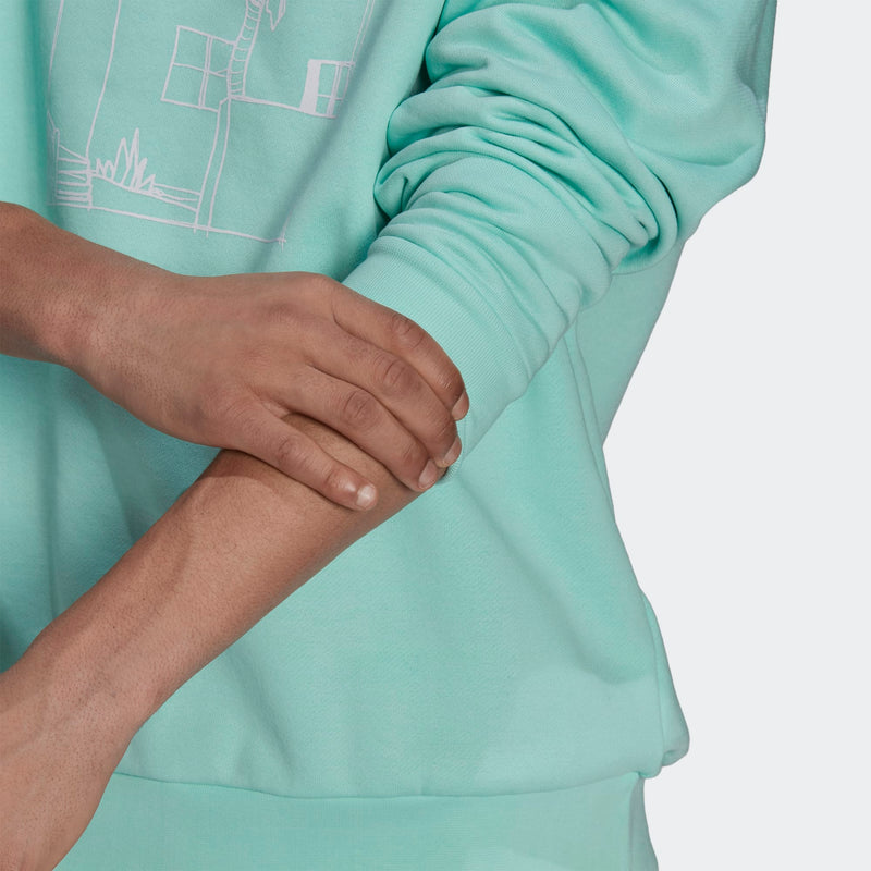 adidas Originals Graphic Crew Sweatshirt - Turquoise
