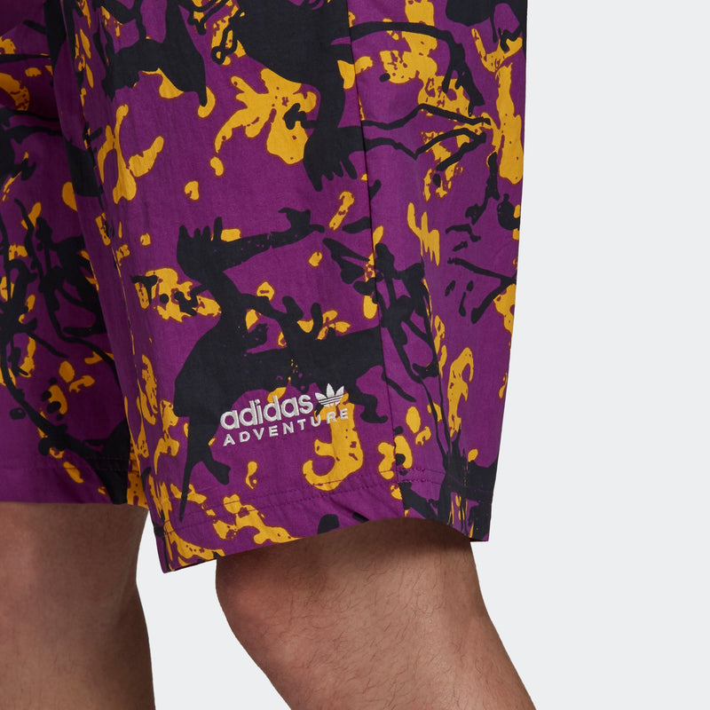adidas Originals Adventure Archive Printed Woven Shorts - Purple