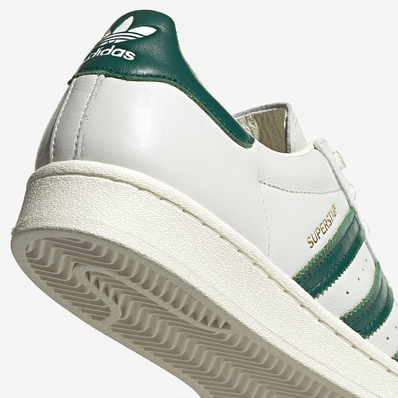 adidas Originals Superstar Trainers - Off White / Collegiate Green