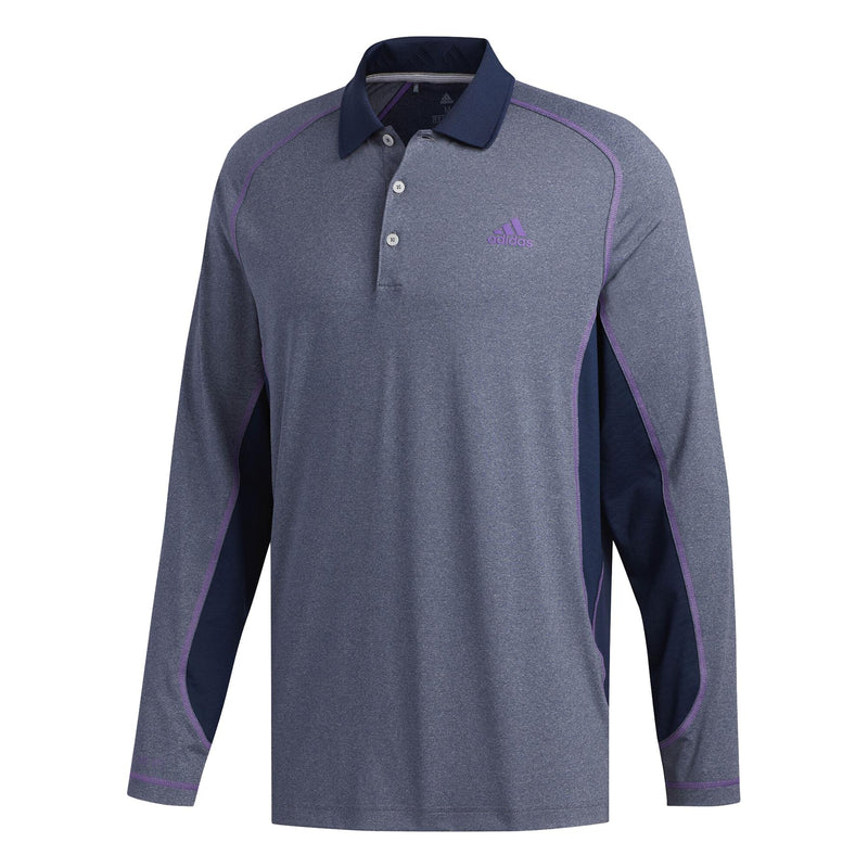 adidas Ultimate Climacool Solid Long Sleeved Polo Shirt - Navy