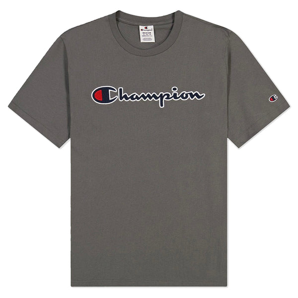 Champion Script Logo Spellout T-shirt - Grey