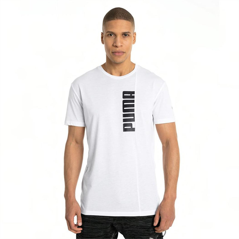 Puma Energy Triblend Graphic Running T Shirt - White